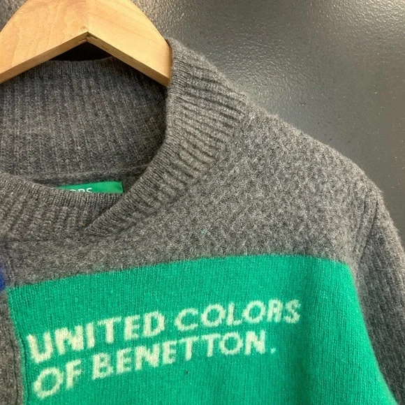 Vintage United Colors of Benetton wool sweater S-M good vintage condition rare! - Picture 6 of 12